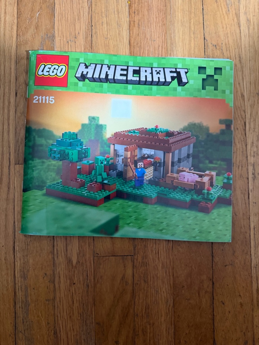 LEGO Minecraft 21115 The First Night Instruction Booklet - Green/Brown Cover